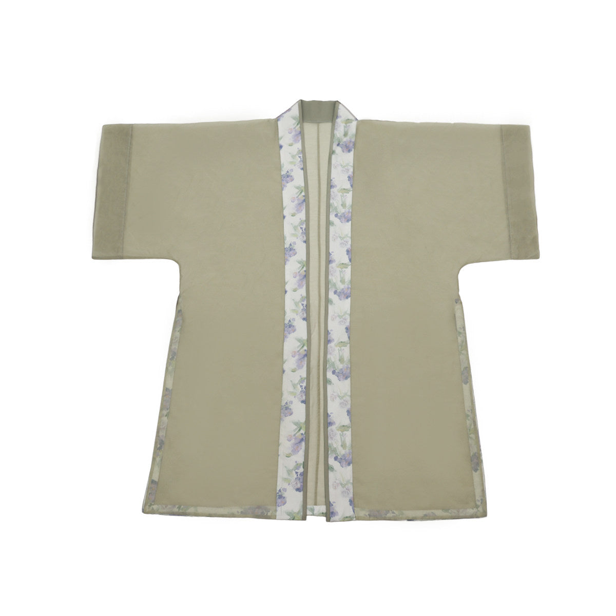Dreamlike Jasmine Green Grape Original Song-style Hanfu Spinning Skirt & Changgan Temple Long Gown, Green & Purple Jacquard, Spring/Autumn Daily