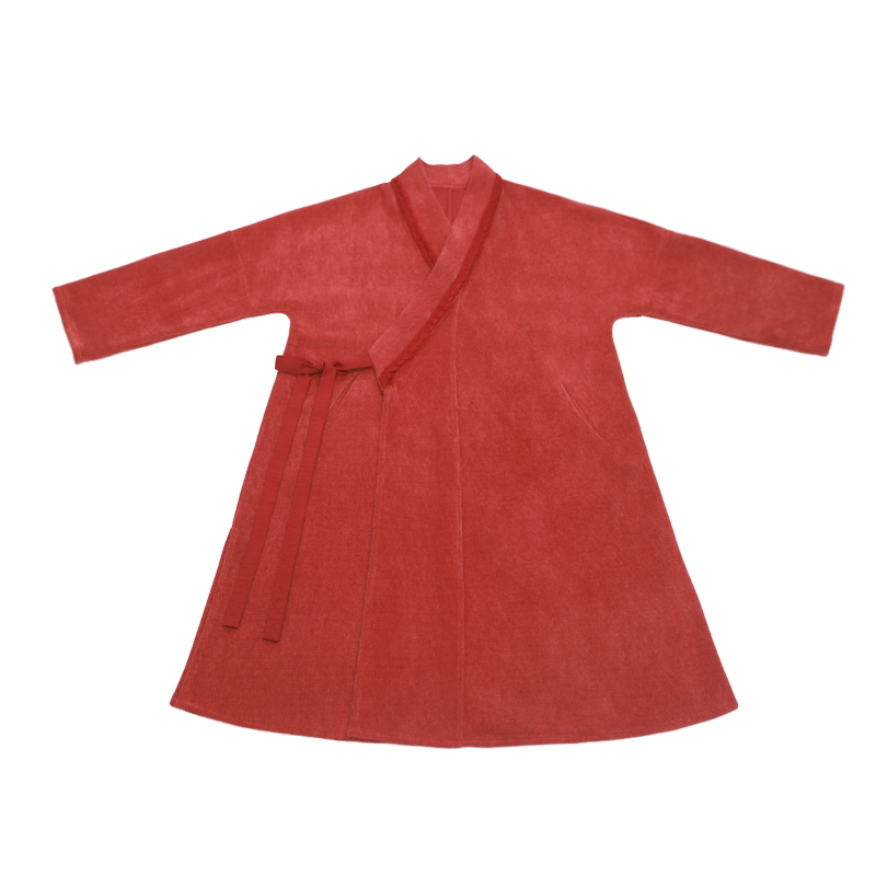 Dreamlike Beauty Modern Ruqun-Inspired Long Top & Song-Style Pants, Batwing Sleeves, Knit Hanfu-Inspired Outfit for Fall & Winter Daily Wear, Easy to Match