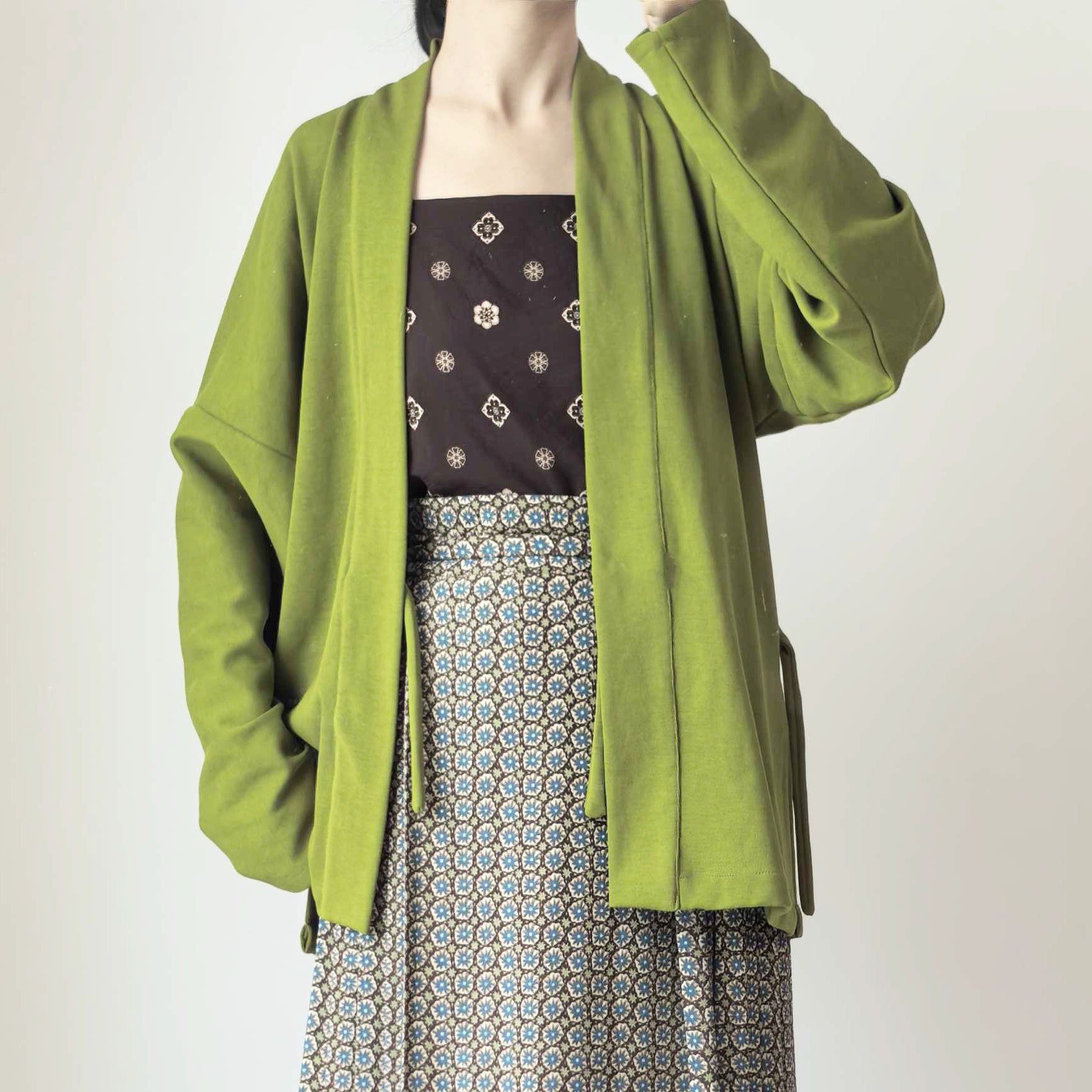 Anxiu Yingxiang [Qiuxiang Ran - Airplane Sleeve] Song-style Knit Airplane Sleeve Hanfu for Women, Daily Autumn/Winter Commute