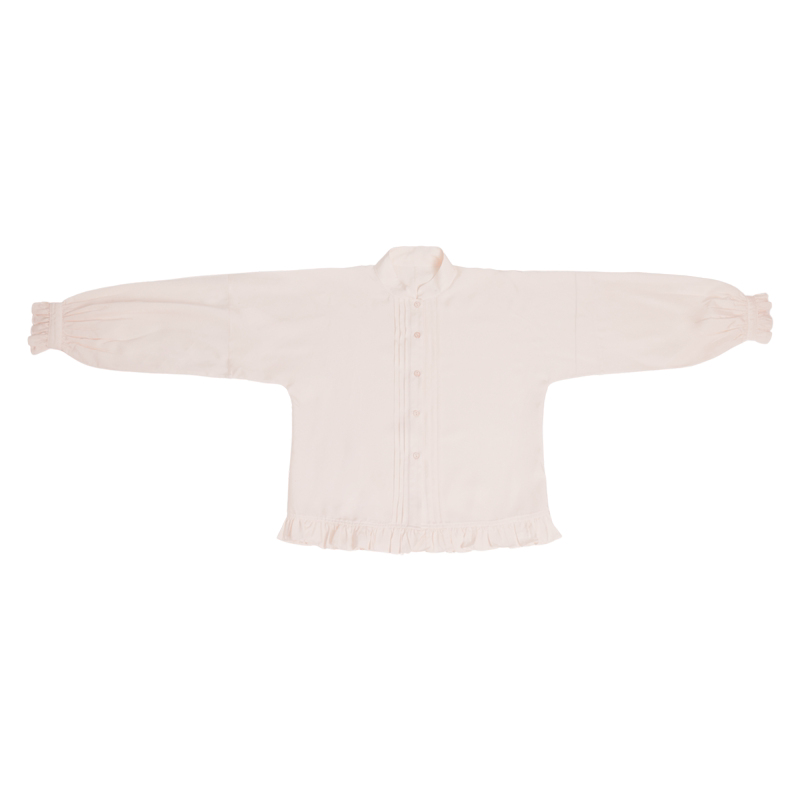 Dreamy Sea Salt Magnolia Forest-Style Lace Tiered Skirt, Fresh Everyday Shirt & Embroidered Vest, Elegant Original Design