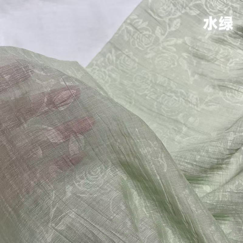 Dark Sleeve Fragrance Light Shirt Tencel Rose Shadow Plane Sleeve Short Sleeve Breathable Hanfu Women Daily Wear