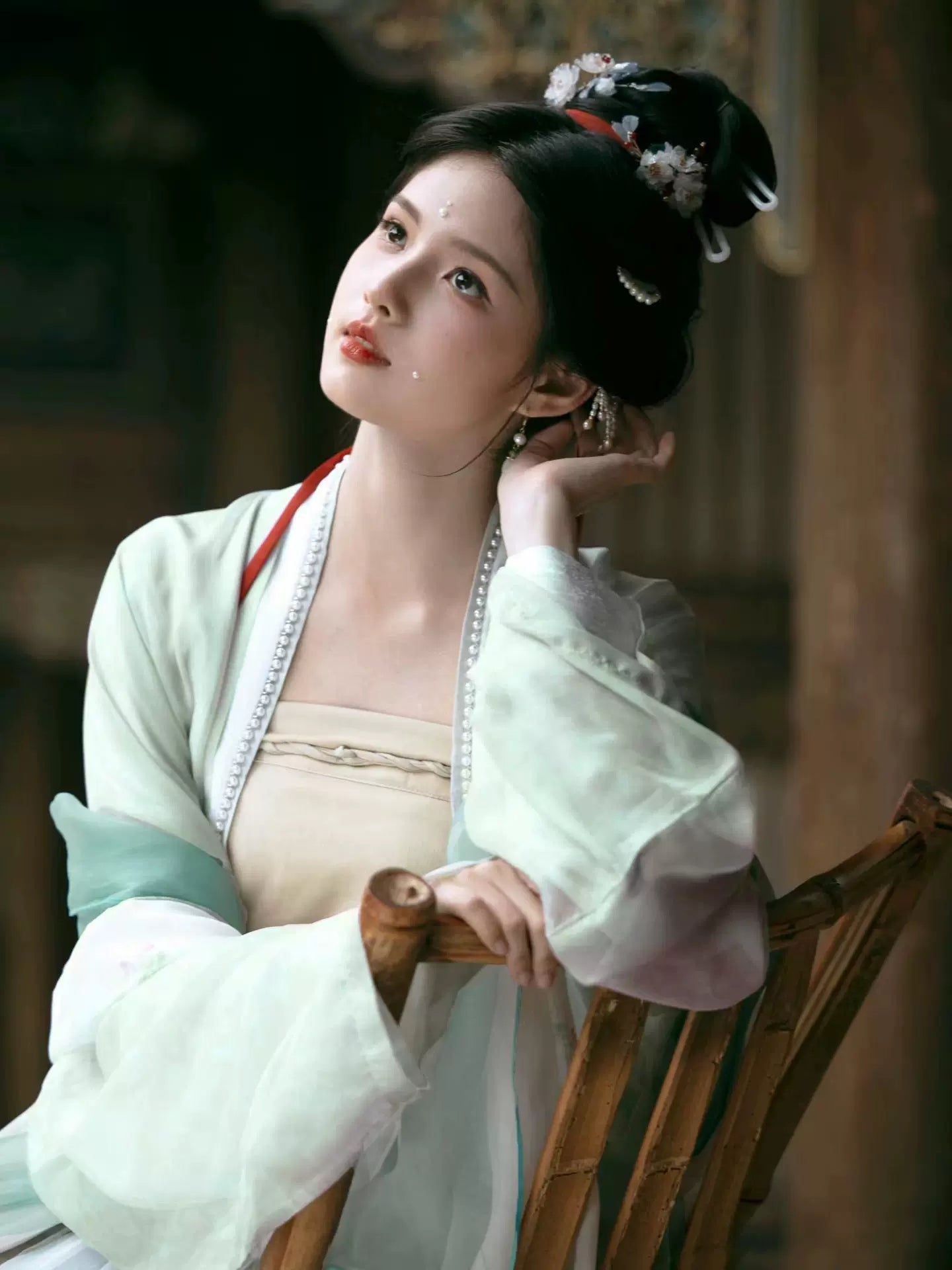 【Hanfu】 Tranquil Jade Elegance | Song Chest - length skirthan fu Chinese han fu hanfu male tang dynasty clothes chinese hanfu tang dynasty outfits traditiona hanfu dress chinese hanfu chinese style dress dress fashion cheongsam dress q