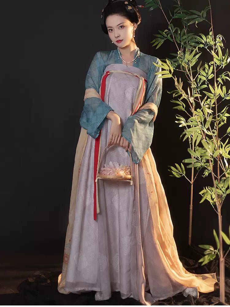 【Hanfu】A Multitude of Flowers in Brocade|Tang Chest - Length skirthan fu Chinese han fu hanfu male tang dynasty clothes chinese hanfu tang dynasty outfits traditiona hanfu dress chinese hanfu chinese style dress dress fashion cheongsam dress q
