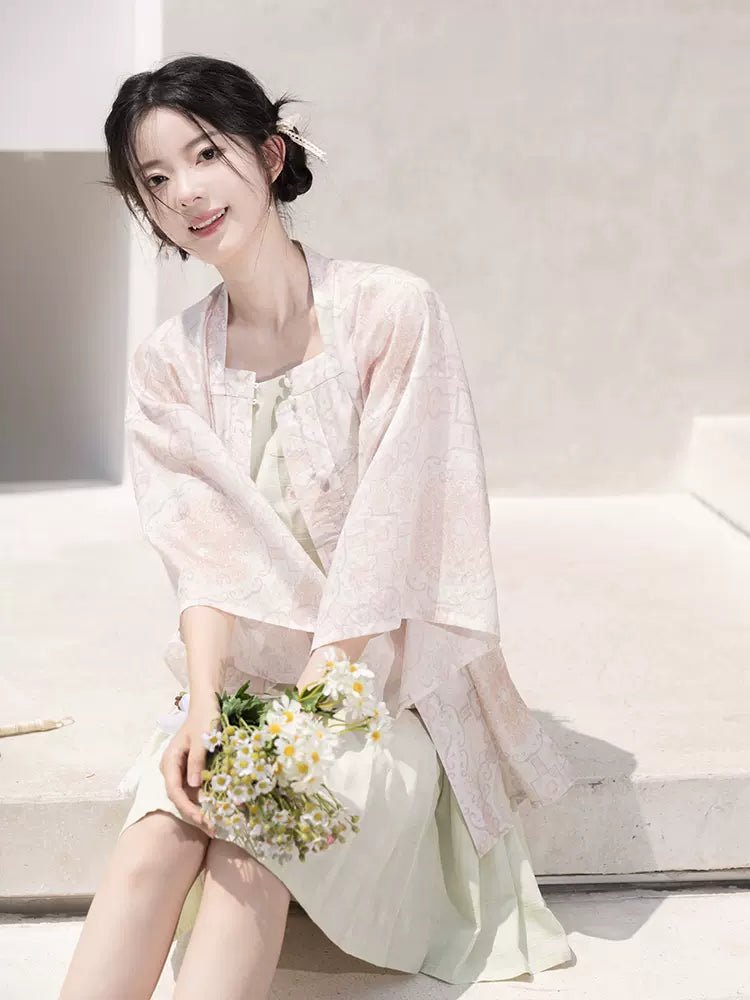 【Hanfu】Apricot Blossom in Gentle Rain |Modern Style Hanfuhan fu Chinese han fu hanfu male tang dynasty clothes chinese hanfu tang dynasty outfits traditiona hanfu dress chinese hanfu chinese style dress dress fashion cheongsam dress q