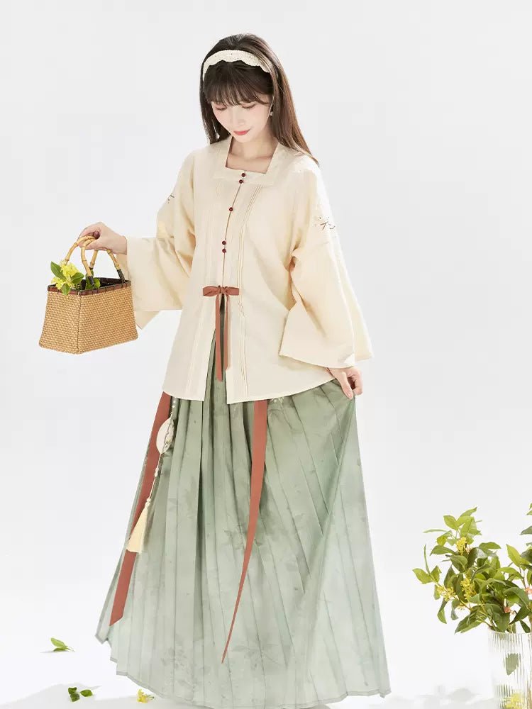 【Hanfu】Autumn Wind and Flowing Sleeves | Modern Style Hanfu & Mamian skirthan fu Chinese han fu hanfu male tang dynasty clothes chinese hanfu tang dynasty outfits traditiona hanfu dress chinese hanfu chinese style dress dress fashion cheongsam dress q