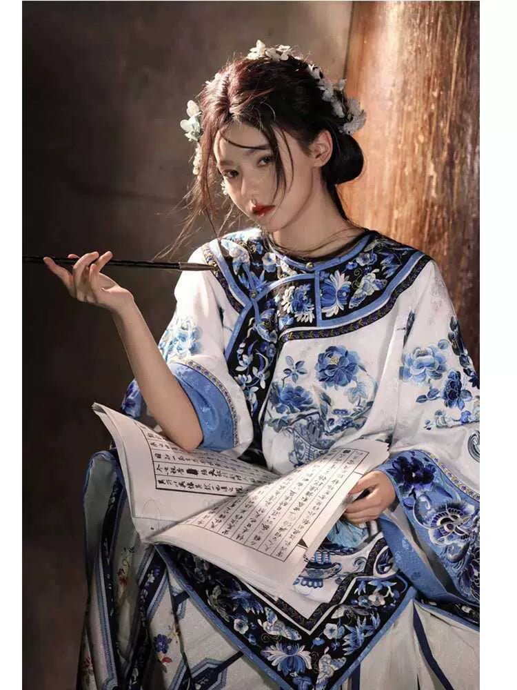 【Hanfu】Azure Butterfly Dream | Qing Style Hanfuhan fu Chinese han fu hanfu male tang dynasty clothes chinese hanfu tang dynasty outfits traditiona hanfu dress chinese hanfu chinese style dress dress fashion cheongsam dress q