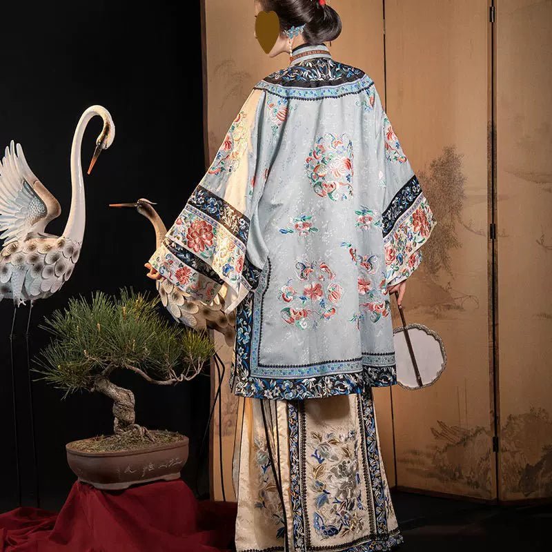 【Hanfu】Azure Crane Grace | Qing Style Hanfuhan fu Chinese han fu hanfu male tang dynasty clothes chinese hanfu tang dynasty outfits traditiona hanfu dress chinese hanfu chinese style dress dress fashion cheongsam dress q