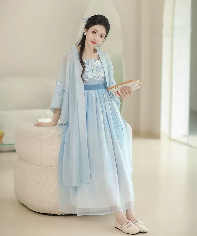 【Hanfu】Azure Delight | Song & Modern skirthan fu Chinese han fu hanfu male tang dynasty clothes chinese hanfu tang dynasty outfits traditiona hanfu dress chinese hanfu chinese style dress dress fashion cheongsam dress q
