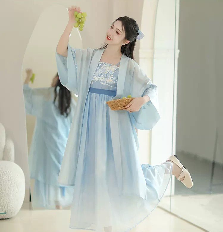 【Hanfu】Azure Delight | Song & Modern skirthan fu Chinese han fu hanfu male tang dynasty clothes chinese hanfu tang dynasty outfits traditiona hanfu dress chinese hanfu chinese style dress dress fashion cheongsam dress q