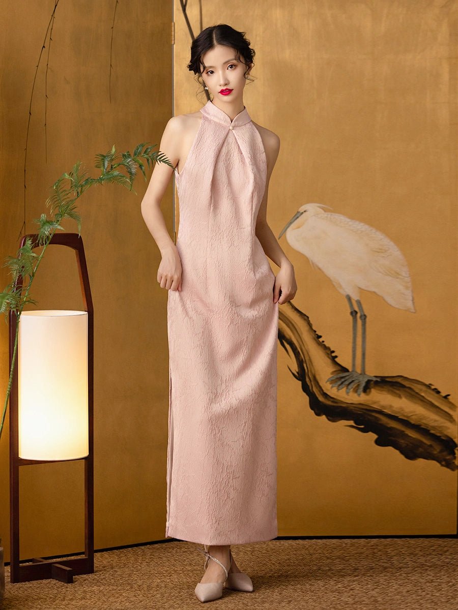 【Hanfu】Blush Petal Grace | Cheongsam/Qipaohan fu Chinese han fu hanfu male tang dynasty clothes chinese hanfu tang dynasty outfits traditiona hanfu dress chinese hanfu chinese style dress dress fashion cheongsam dress q