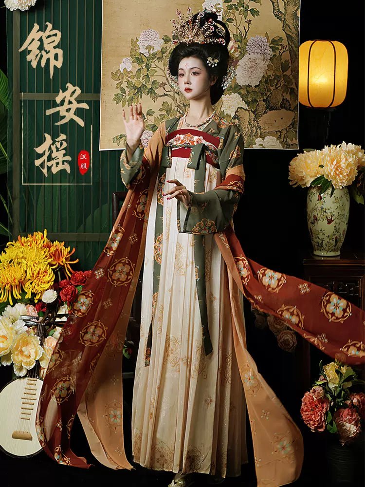 【Hanfu】Bunch of Flowers in Beautiful Colors|Tang Chest - length skirthan fu Chinese han fu hanfu male tang dynasty clothes chinese hanfu tang dynasty outfits traditiona hanfu dress chinese hanfu chinese style dress dress fashion cheongsam dress q