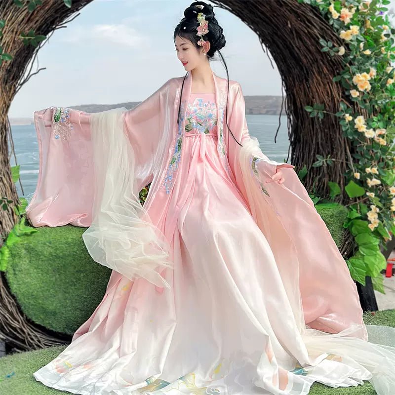 chinese dress pink Pink Sleeveless New Chinese Style Modified Qipao Spring/Summer Water Drop Neckline Girly Dress Halterneck Dress Yan Zhou Ji Chinese Cheongsam | Qipao