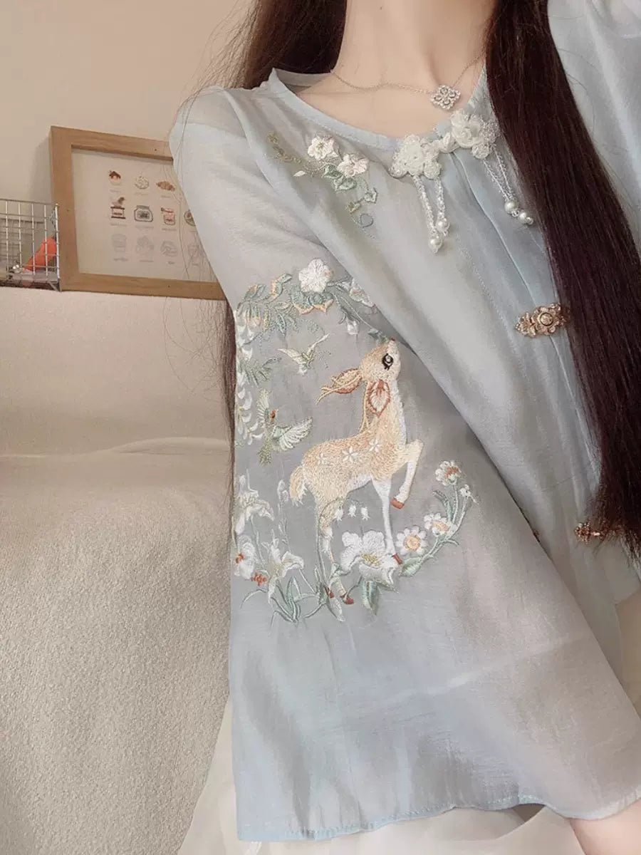 【Hanfu】Cute Deer|Modern skirthan fu Chinese han fu hanfu male tang dynasty clothes chinese hanfu tang dynasty outfits traditiona hanfu dress chinese hanfu chinese style dress dress fashion cheongsam dress q
