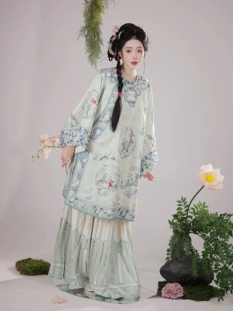【Hanfu】Emerald Mist Serenity | Qing Style Hanfuhan fu Chinese han fu hanfu male tang dynasty clothes chinese hanfu tang dynasty outfits traditiona hanfu dress chinese hanfu chinese style dress dress fashion cheongsam dress q