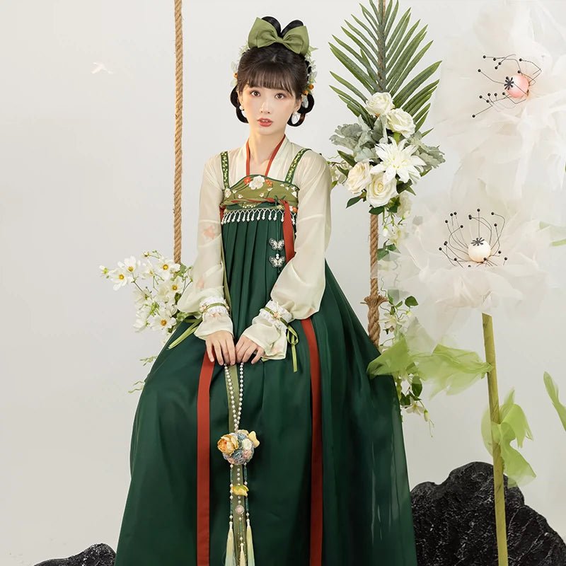 【Hanfu】Emerald Shadows Surrounding Flowers | Tang Style Hanfuhan fu Chinese han fu hanfu male tang dynasty clothes chinese hanfu tang dynasty outfits traditiona hanfu dress chinese hanfu chinese style dress dress fashion cheongsam dress q