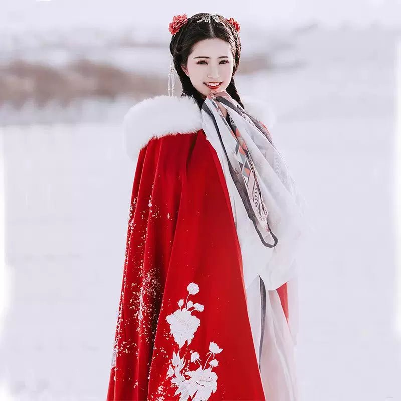 【Hanfu】Fleece thickened cloakhan fu Chinese han fu hanfu male tang dynasty clothes chinese hanfu tang dynasty outfits traditiona hanfu dress chinese hanfu chinese style dress dress fashion cheongsam dress q
