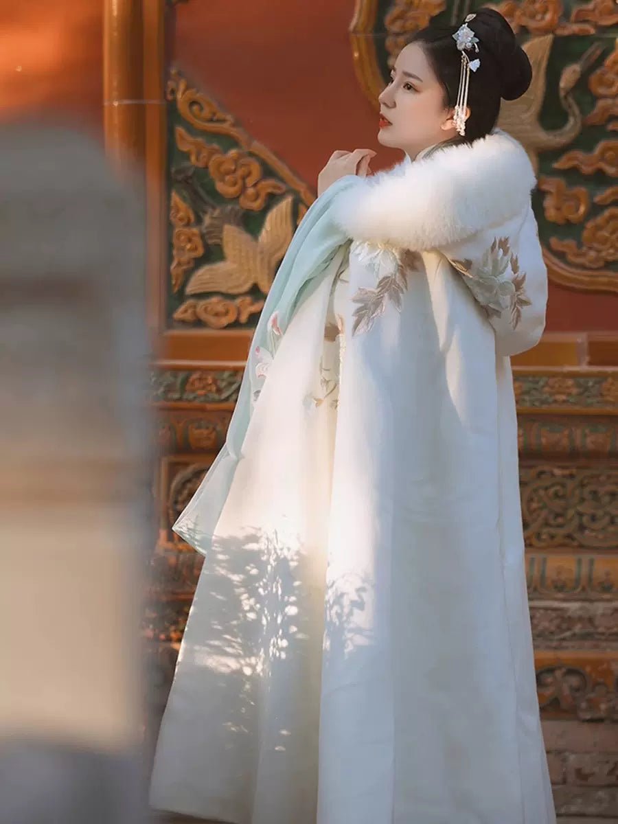 【Hanfu】Fleece thickened cloakhan fu Chinese han fu hanfu male tang dynasty clothes chinese hanfu tang dynasty outfits traditiona hanfu dress chinese hanfu chinese style dress dress fashion cheongsam dress q