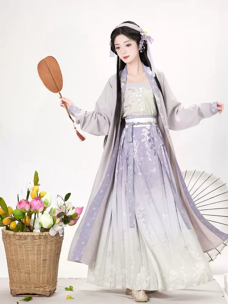 【Hanfu】Floating Purple Garment, Floral Fragrance in Sleeves | Mamian skirthan fu Chinese han fu hanfu male tang dynasty clothes chinese hanfu tang dynasty outfits traditiona hanfu dress chinese hanfu chinese style dress dress fashion cheongsam dress q