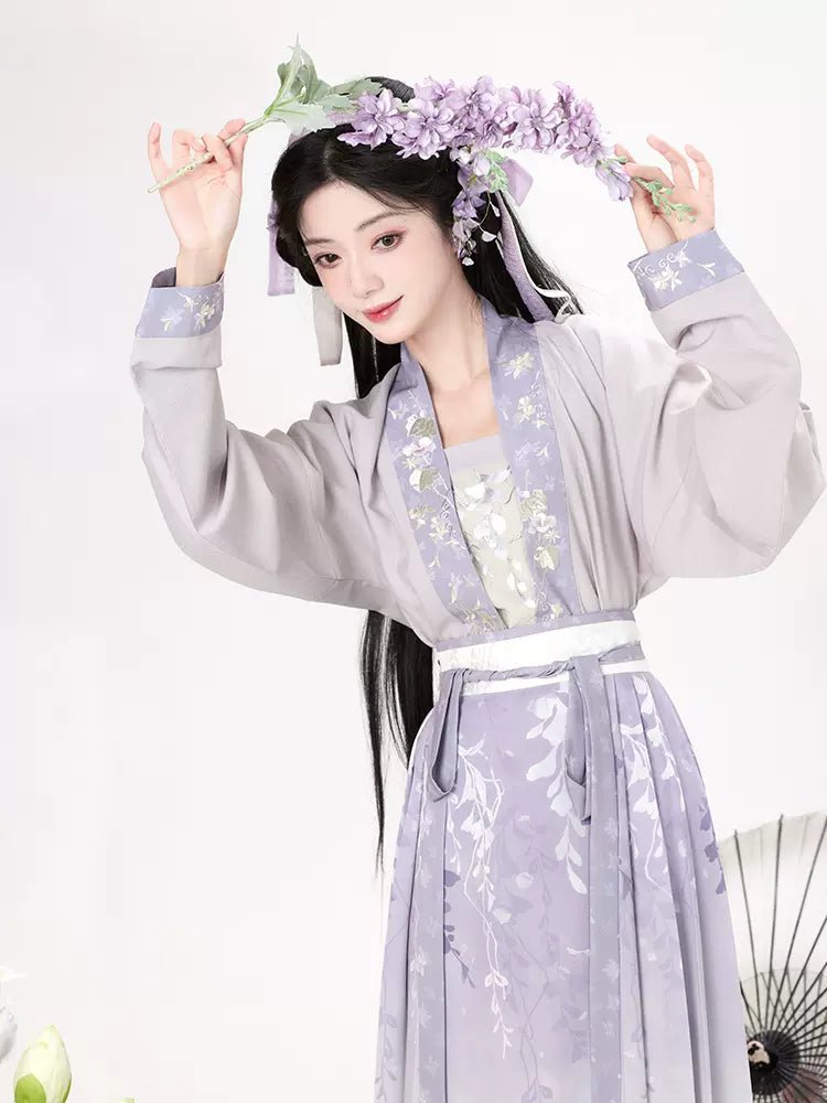 【Hanfu】Floating Purple Garment, Floral Fragrance in Sleeves | Mamian skirthan fu Chinese han fu hanfu male tang dynasty clothes chinese hanfu tang dynasty outfits traditiona hanfu dress chinese hanfu chinese style dress dress fashion cheongsam dress q