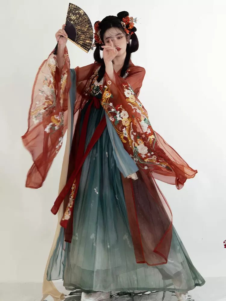 【Hanfu】Flower Goddess|Tang Chest - Length skirthan fu Chinese han fu hanfu male tang dynasty clothes chinese hanfu tang dynasty outfits traditiona hanfu dress chinese hanfu chinese style dress dress fashion cheongsam dress q