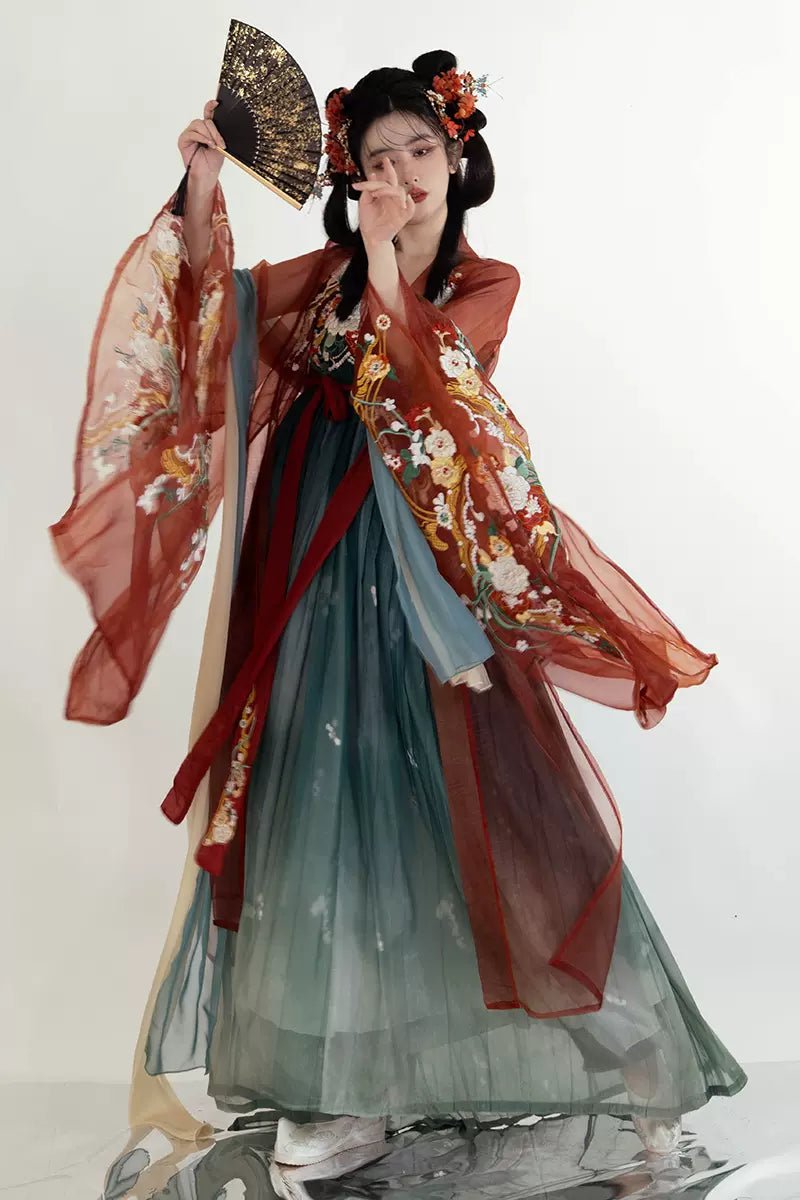 HanfuFlower Goddess|Tang Chest-Length skirt - Hanrong hanfu chinese traditional clothes newmoondance nuwahanfu fashionhanfu newfanfu hanfustory four HanfuFlower Goddess|Tang Chest-Length skirt - Hanrong hanfu chinese traditional clothes newmoondance nuwahanfu fashionhanfu newfanfu hanfustory four
