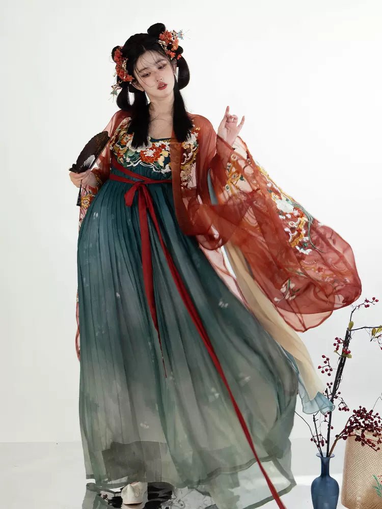 【Hanfu】Flower Goddess|Tang Chest - Length skirthan fu Chinese han fu hanfu male tang dynasty clothes chinese hanfu tang dynasty outfits traditiona hanfu dress chinese hanfu chinese style dress dress fashion cheongsam dress q