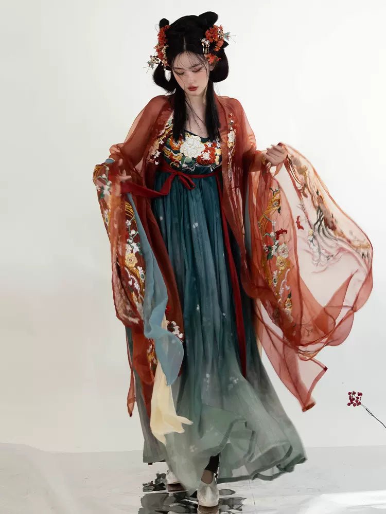 【Hanfu】Flower Goddess|Tang Chest - Length skirthan fu Chinese han fu hanfu male tang dynasty clothes chinese hanfu tang dynasty outfits traditiona hanfu dress chinese hanfu chinese style dress dress fashion cheongsam dress q