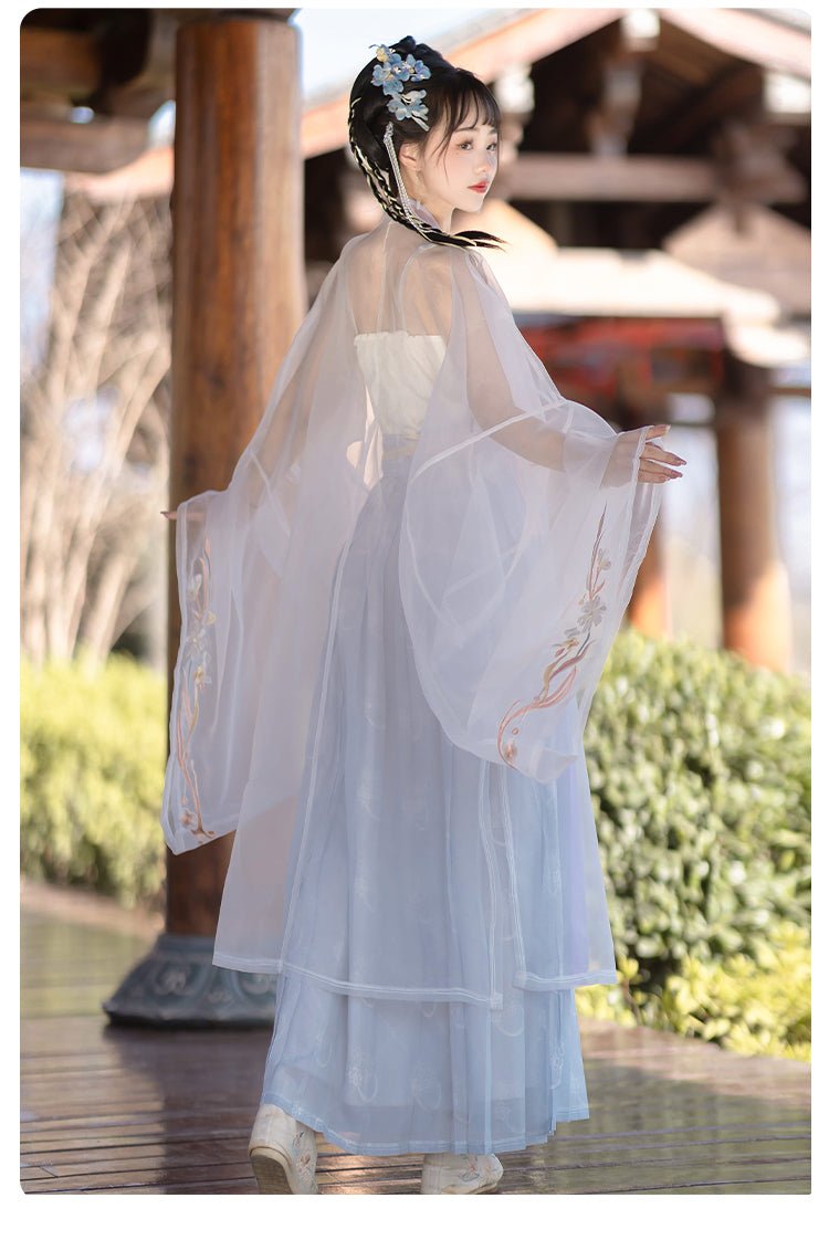 【Hanfu】Flowers in spring|Song waist - length skirthan fu Chinese han fu hanfu male tang dynasty clothes chinese hanfu tang dynasty outfits traditiona hanfu dress chinese hanfu chinese style dress dress fashion cheongsam dress q