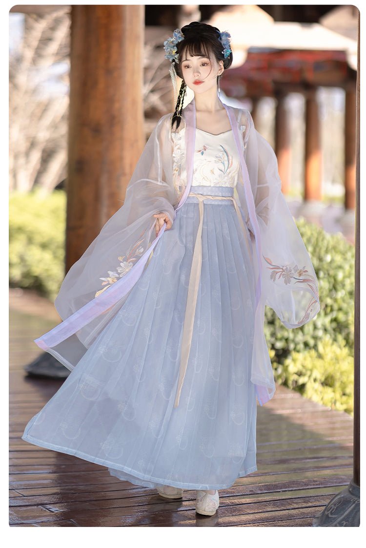 【Hanfu】Flowers in spring|Song waist - length skirthan fu Chinese han fu hanfu male tang dynasty clothes chinese hanfu tang dynasty outfits traditiona hanfu dress chinese hanfu chinese style dress dress fashion cheongsam dress q