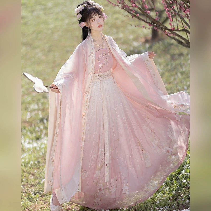 【Hanfu】Flowers in spring|Song waist - length skirthan fu Chinese han fu hanfu male tang dynasty clothes chinese hanfu tang dynasty outfits traditiona hanfu dress chinese hanfu chinese style dress dress fashion cheongsam dress q