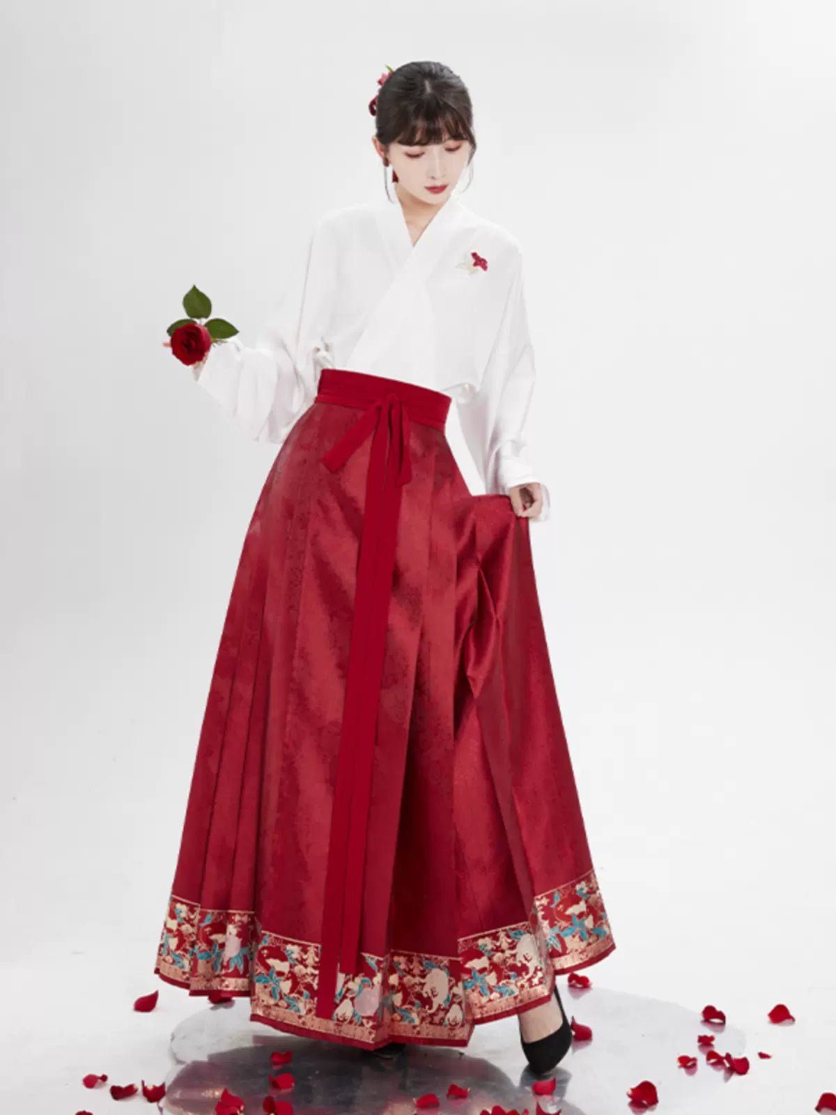 【Hanfu】Flowing Rhythm Like a Poetic Garment | Mamian skirthan fu Chinese han fu hanfu male tang dynasty clothes chinese hanfu tang dynasty outfits traditiona hanfu dress chinese hanfu chinese style dress dress fashion cheongsam dress q