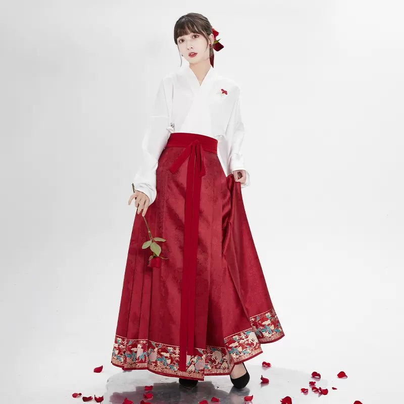 【Hanfu】Flowing Rhythm Like a Poetic Garment | Mamian skirthan fu Chinese han fu hanfu male tang dynasty clothes chinese hanfu tang dynasty outfits traditiona hanfu dress chinese hanfu chinese style dress dress fashion cheongsam dress q