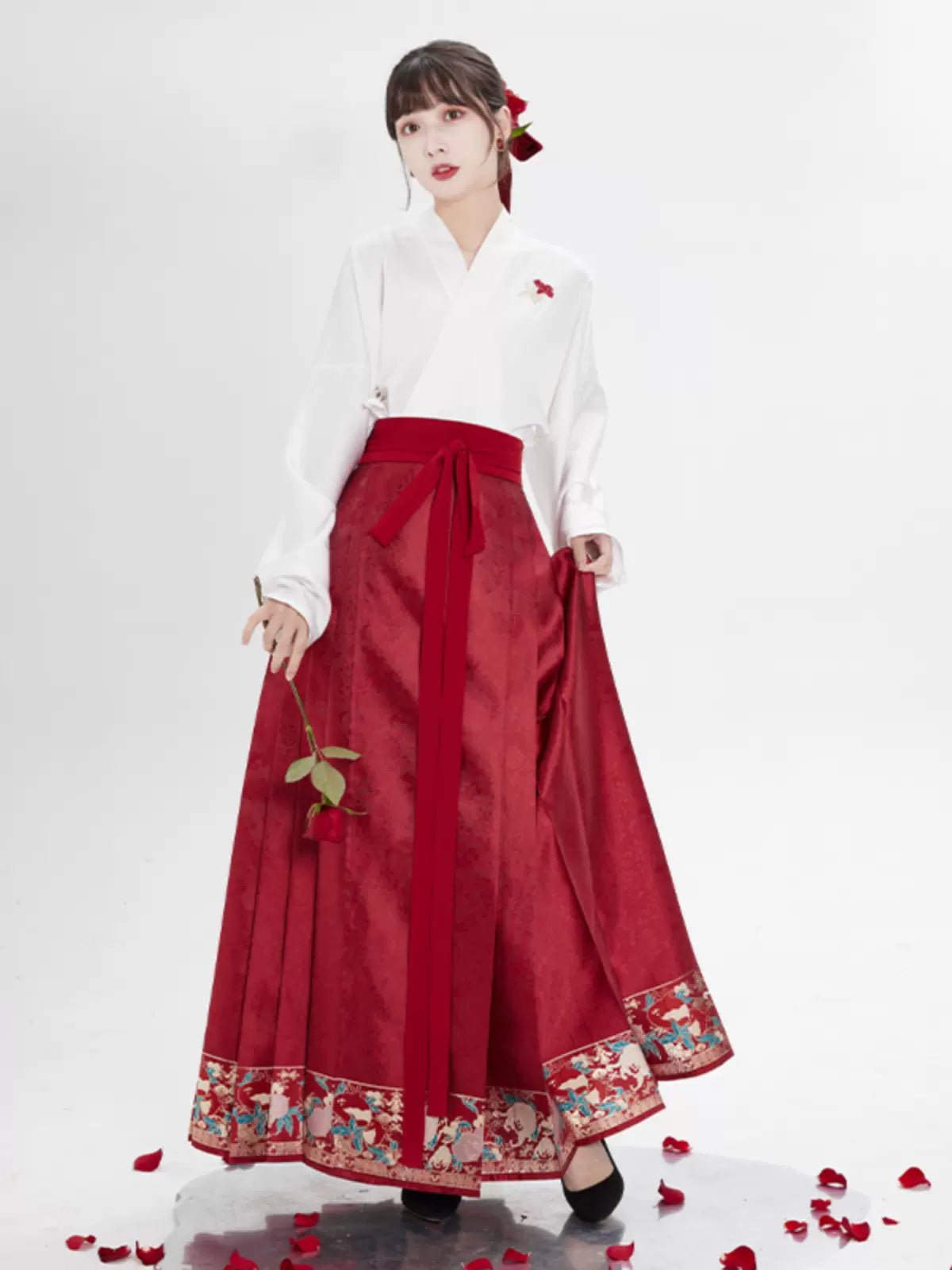 【Hanfu】Flowing Rhythm Like a Poetic Garment | Mamian skirthan fu Chinese han fu hanfu male tang dynasty clothes chinese hanfu tang dynasty outfits traditiona hanfu dress chinese hanfu chinese style dress dress fashion cheongsam dress q