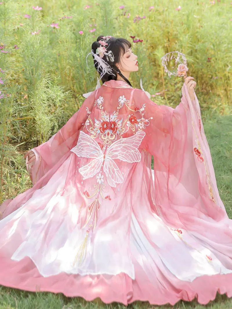 【Hanfu】Fluttering Petals Recite a Poem|Tang Chest - Length skirthan fu Chinese han fu hanfu male tang dynasty clothes chinese hanfu tang dynasty outfits traditiona hanfu dress chinese hanfu chinese style dress dress fashion cheongsam dress q
