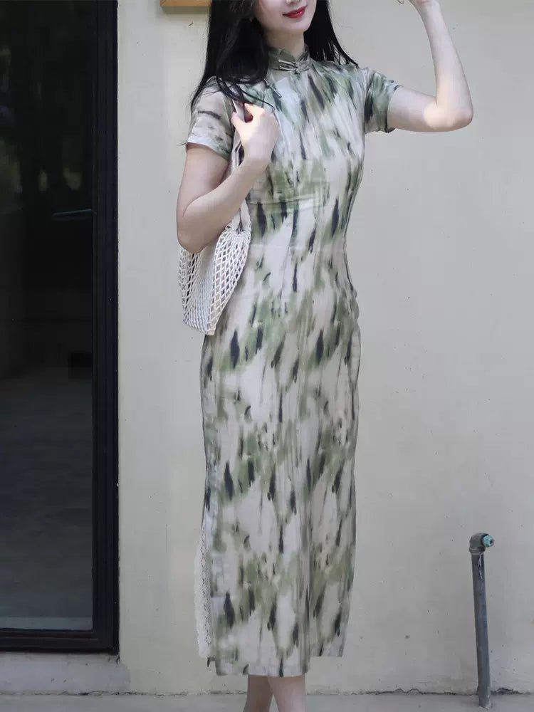 【Hanfu】Forest Whisper | Cheongsam/Qipaohan fu Chinese han fu hanfu male tang dynasty clothes chinese hanfu tang dynasty outfits traditiona hanfu dress chinese hanfu chinese style dress dress fashion cheongsam dress q