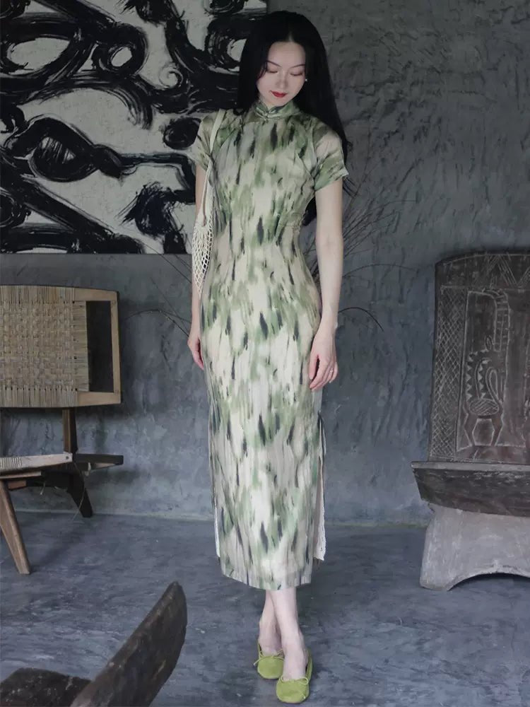 【Hanfu】Forest Whisper | Cheongsam/Qipaohan fu Chinese han fu hanfu male tang dynasty clothes chinese hanfu tang dynasty outfits traditiona hanfu dress chinese hanfu chinese style dress dress fashion cheongsam dress q