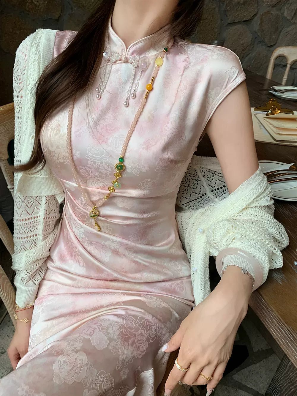 【Hanfu】Garden Grace | Cheongsam/Qipaohan fu Chinese han fu hanfu male tang dynasty clothes chinese hanfu tang dynasty outfits traditiona hanfu dress chinese hanfu chinese style dress dress fashion cheongsam dress q