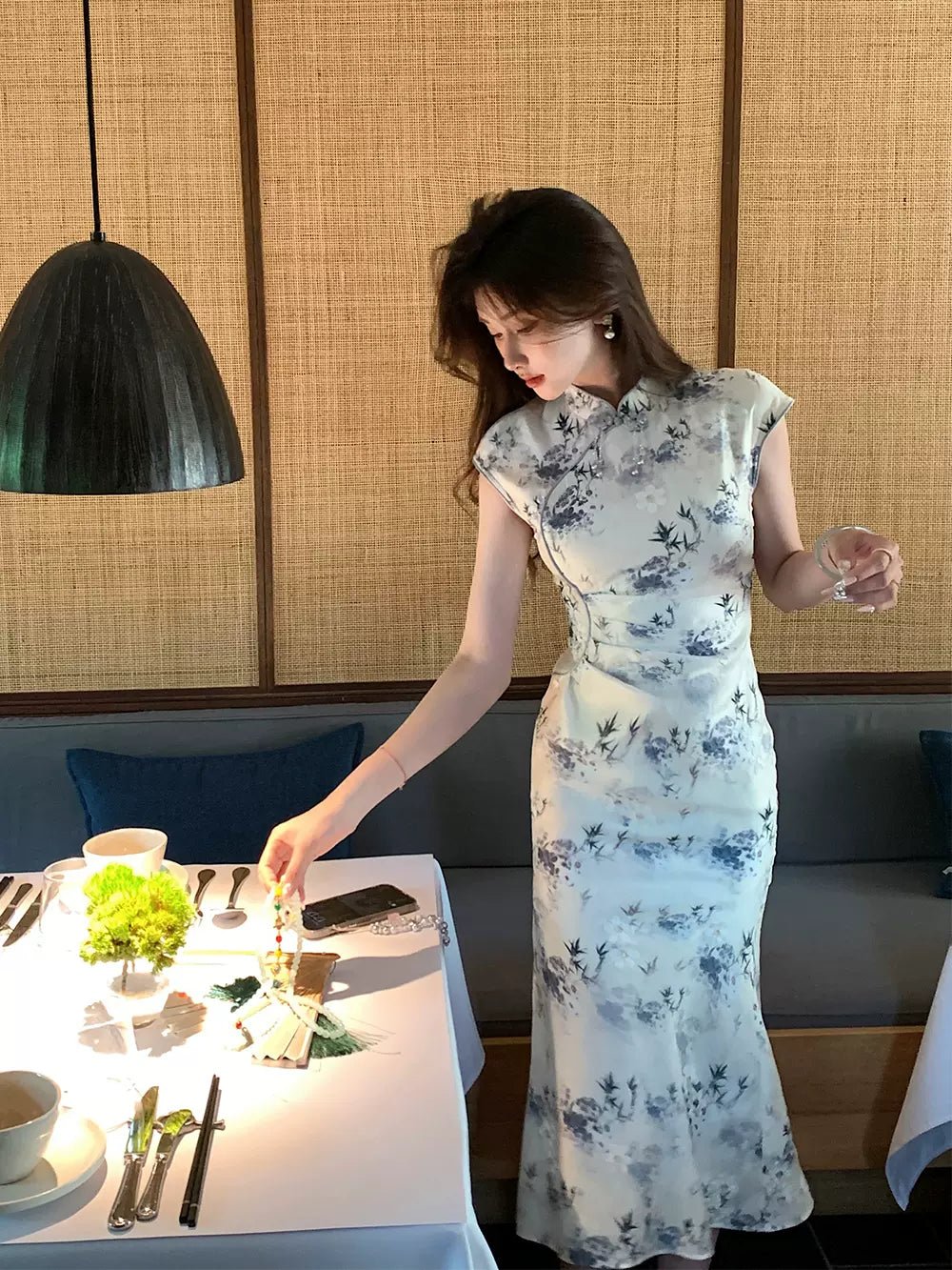 【Hanfu】Garden Grace | Cheongsam/Qipaohan fu Chinese han fu hanfu male tang dynasty clothes chinese hanfu tang dynasty outfits traditiona hanfu dress chinese hanfu chinese style dress dress fashion cheongsam dress q