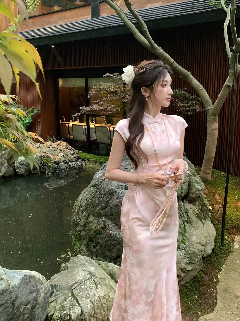 【Hanfu】Garden Grace | Cheongsam/Qipaohan fu Chinese han fu hanfu male tang dynasty clothes chinese hanfu tang dynasty outfits traditiona hanfu dress chinese hanfu chinese style dress dress fashion cheongsam dress q