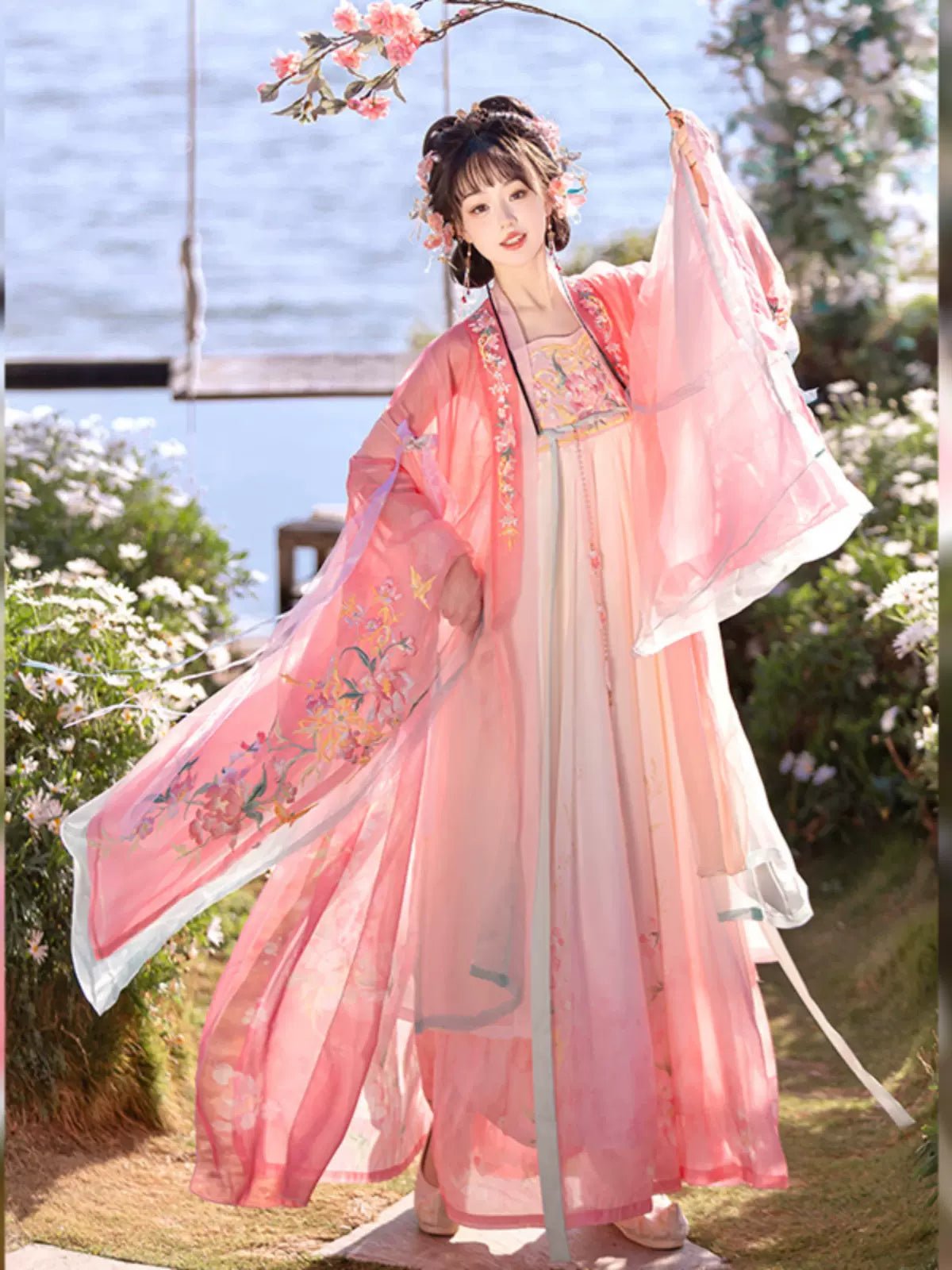 【Hanfu】God of Spring|Tang large - sleeved shirt embroidered skirthan fu Chinese han fu hanfu male tang dynasty clothes chinese hanfu tang dynasty outfits traditiona hanfu dress chinese hanfu chinese style dress dress fashion cheongsam dress q