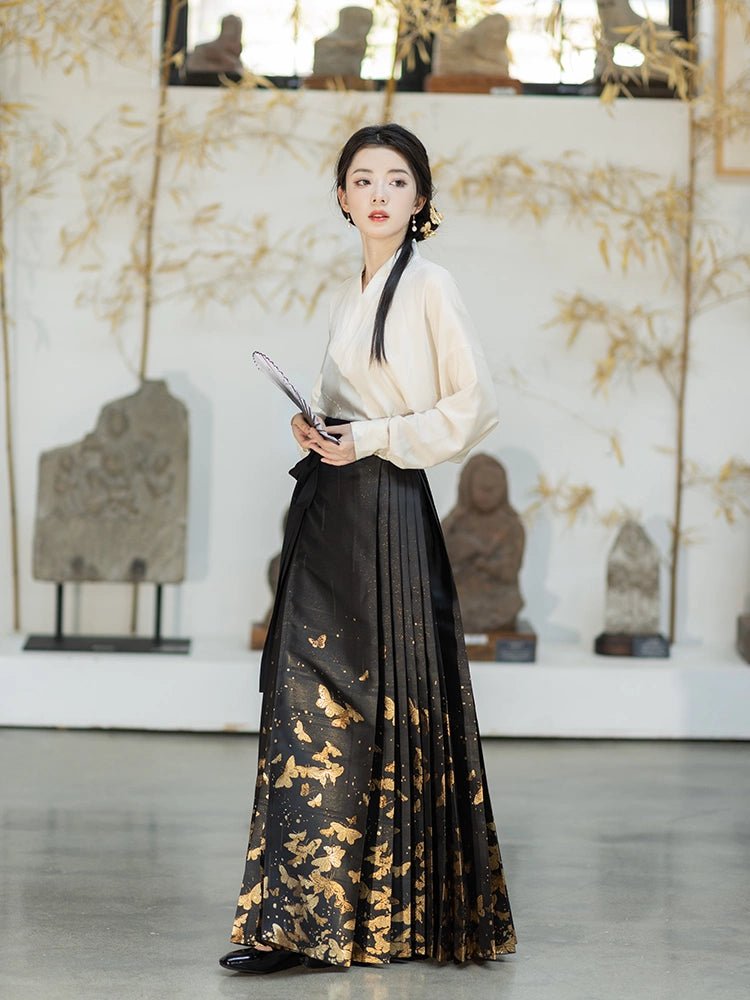 【Hanfu】Golden Butterflies Dance | Mamian skirthan fu Chinese han fu hanfu male tang dynasty clothes chinese hanfu tang dynasty outfits traditiona hanfu dress chinese hanfu chinese style dress dress fashion cheongsam dress q