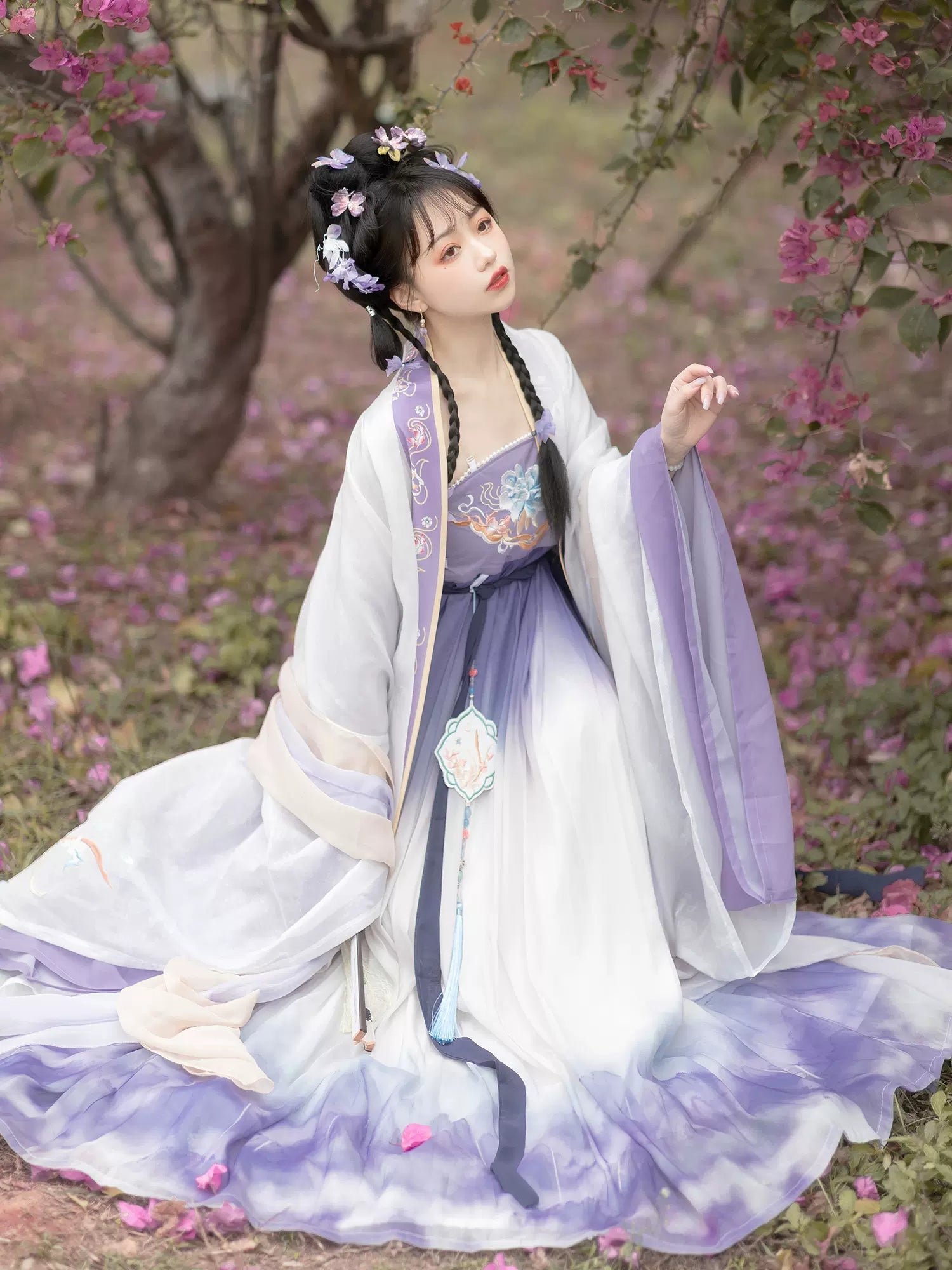 【Hanfu】Green Hills‘ Dreams|Tang Chest - Length skirthan fu Chinese han fu hanfu male tang dynasty clothes chinese hanfu tang dynasty outfits traditiona hanfu dress chinese hanfu chinese style dress dress fashion cheongsam dress q