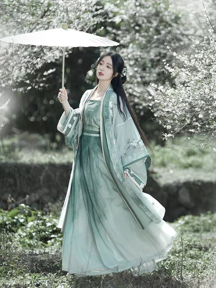 【Hanfu】Green Mountains and Clear Waters | Song Chest - length skirthan fu Chinese han fu hanfu male tang dynasty clothes chinese hanfu tang dynasty outfits traditiona hanfu dress chinese hanfu chinese style dress dress fashion cheongsam dress q