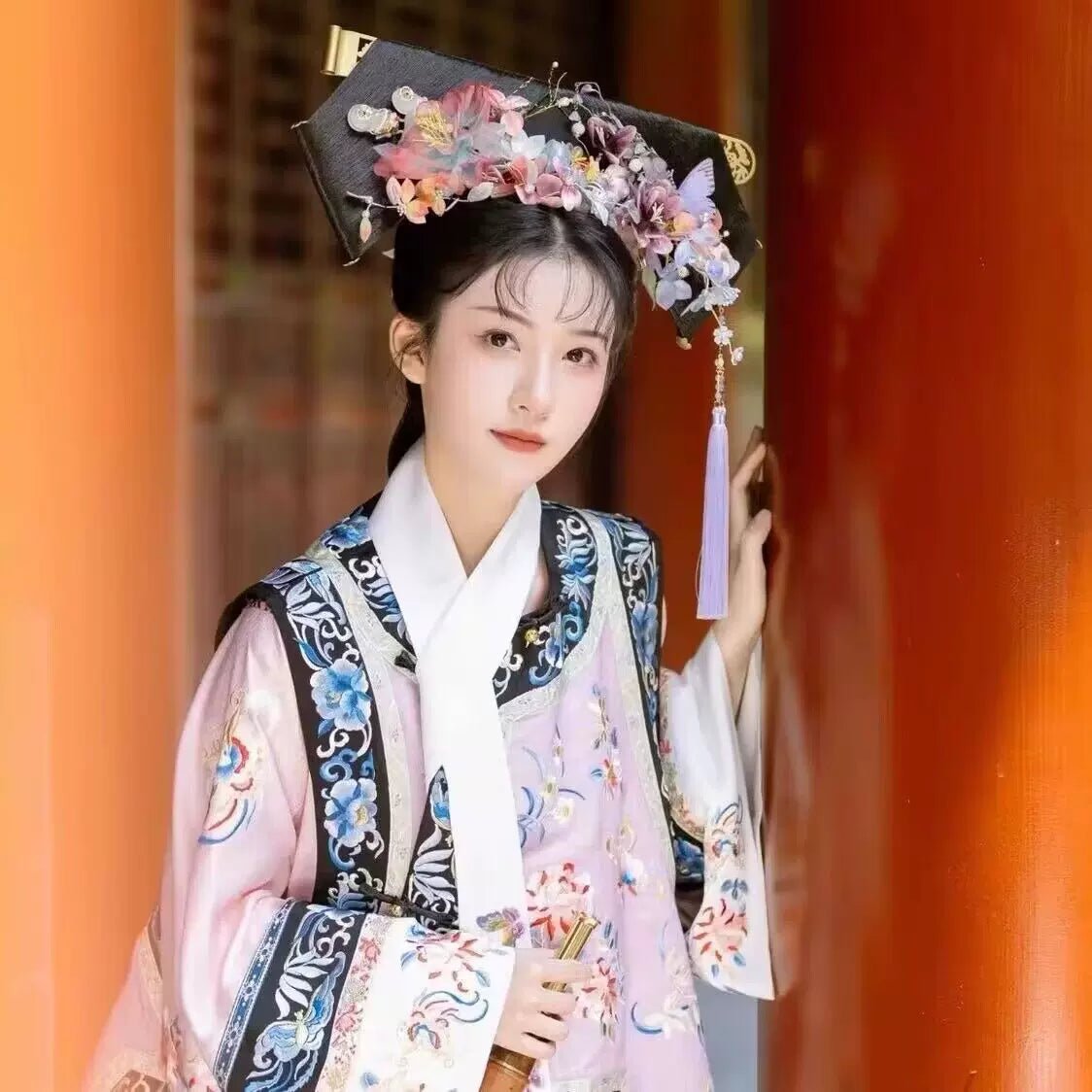 【Hanfu】Imperial Blossom Elegance | Qing Style Hanfuhan fu Chinese han fu hanfu male tang dynasty clothes chinese hanfu tang dynasty outfits traditiona hanfu dress chinese hanfu chinese style dress dress fashion cheongsam dress q