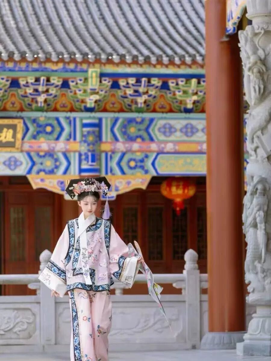 【Hanfu】Imperial Blossom Elegance | Qing Style Hanfuhan fu Chinese han fu hanfu male tang dynasty clothes chinese hanfu tang dynasty outfits traditiona hanfu dress chinese hanfu chinese style dress dress fashion cheongsam dress q