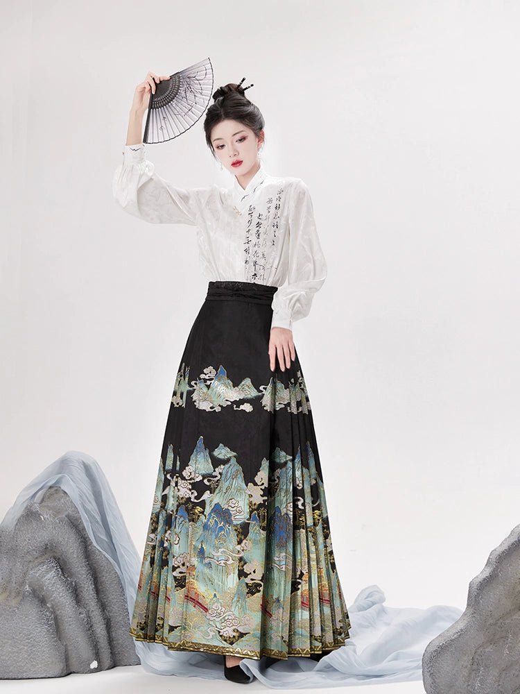 【Hanfu】Ink Charm of Natural Scenery | Mamian skirthan fu Chinese han fu hanfu male tang dynasty clothes chinese hanfu tang dynasty outfits traditiona hanfu dress chinese hanfu chinese style dress dress fashion cheongsam dress q