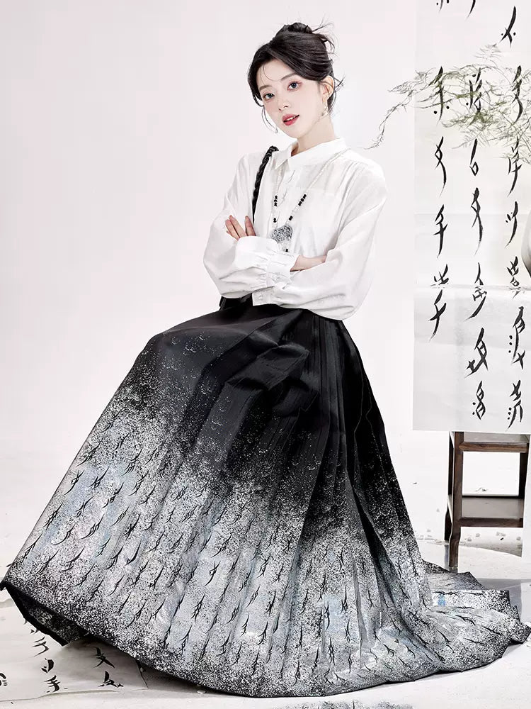 【Hanfu】Ink - dyed Elegance | Mamian skirthan fu Chinese han fu hanfu male tang dynasty clothes chinese hanfu tang dynasty outfits traditiona hanfu dress chinese hanfu chinese style dress dress fashion cheongsam dress q