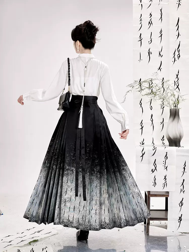 【Hanfu】Ink - dyed Elegance | Mamian skirthan fu Chinese han fu hanfu male tang dynasty clothes chinese hanfu tang dynasty outfits traditiona hanfu dress chinese hanfu chinese style dress dress fashion cheongsam dress q