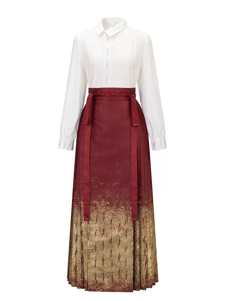 【Hanfu】Ink - dyed Elegance | Mamian skirthan fu Chinese han fu hanfu male tang dynasty clothes chinese hanfu tang dynasty outfits traditiona hanfu dress chinese hanfu chinese style dress dress fashion cheongsam dress q