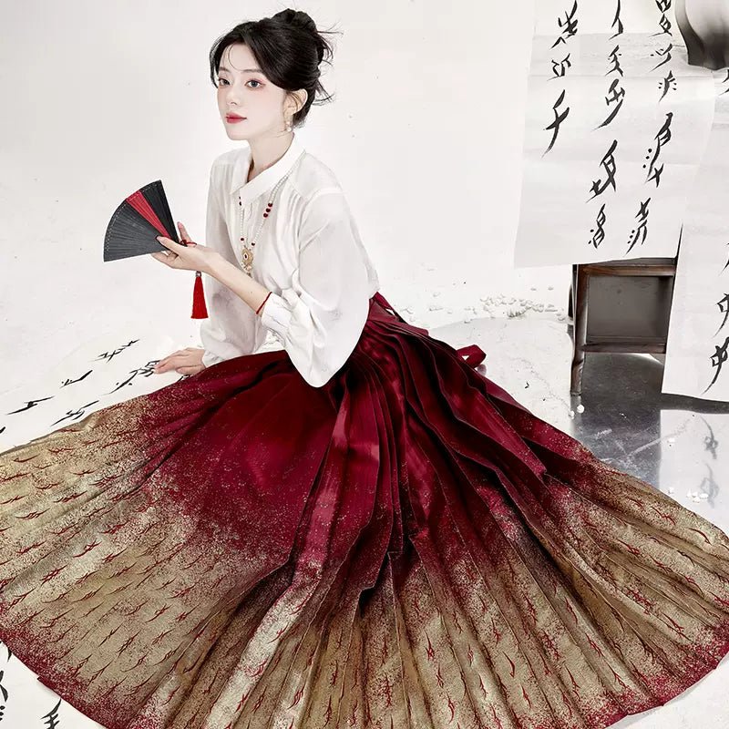 【Hanfu】Ink - dyed Elegance | Mamian skirthan fu Chinese han fu hanfu male tang dynasty clothes chinese hanfu tang dynasty outfits traditiona hanfu dress chinese hanfu chinese style dress dress fashion cheongsam dress q